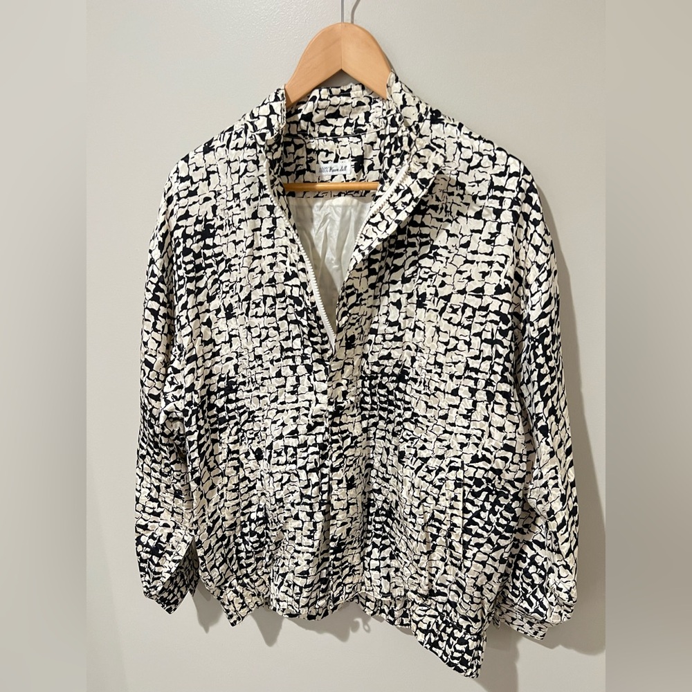 Vintage Doncaster 100% Silk Woven Bomber Jacket